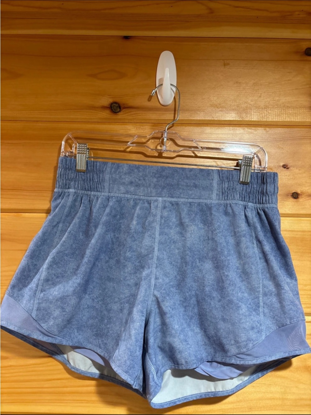 Mondetta Women's Washed Light Blue Athletic Shorts